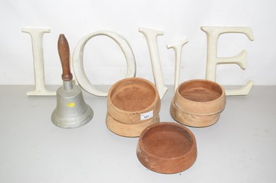 Lot 521 - Mixed Lot: Hand bell, a Love sign and various...