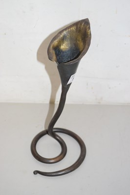 Lot 549 - A bronze metal stem vase