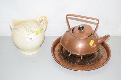 Lot 559 - A copper kettle and other assorted items
