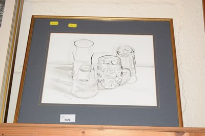 Lot 569 - Olive Smith, Cleaning the Bar, monochrome...