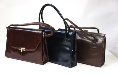 Lot 181 - Three vintage leather handbags, including...