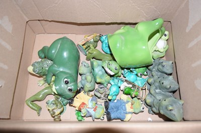 Lot 656 - Box of frog models