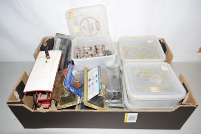 Lot 674 - Box containing various toy vehicles, plastic...