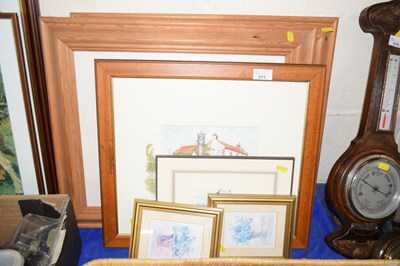 Lot 675 - Mixed Lot: Various pictures to include a study...