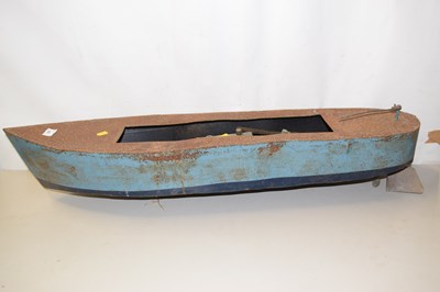 Lot 680 - An iron model boat, for restoration