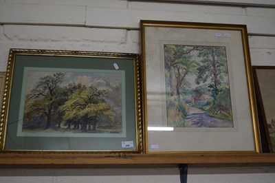 Lot 250 - YOUNGMAN, STUDY OF TREES, WATERCOLOUR,...