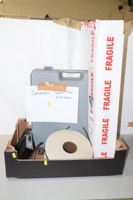 Lot 683 - Box of mixed items to include a caravan...