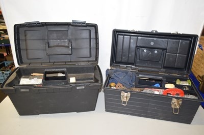 Lot 688 - Two toolboxes of electrical and plumbing items