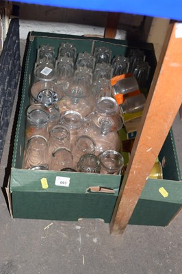 Lot 693 - One box of assorted glass ware