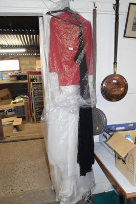 Lot 695 - Mixed Lot: Modern wedding dress, red ladies...