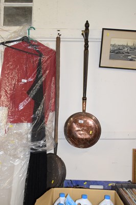 Lot 696 - Two copper bed warming pans