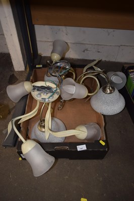 Lot 747 - A box of three modern ceiling light fittings
