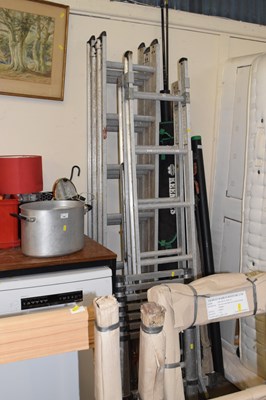 Lot 754 - Three various aluminium ladders