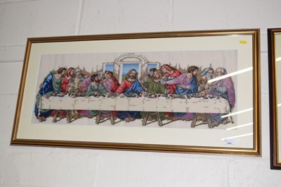 Lot 764 - A needlework picture of The Last Supper
