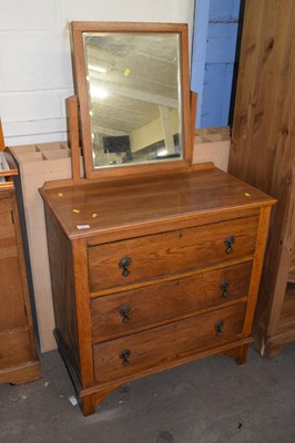 Lot 767 - An early 20th Century oak three drawer...