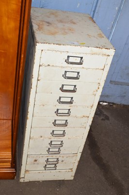 Lot 770 - A metal workshop chest of drawers
