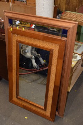 Lot 845A - Two pine framed wall mirrors