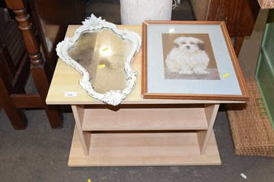 Lot 846 - A study of a terrier, a small wall mirror and...