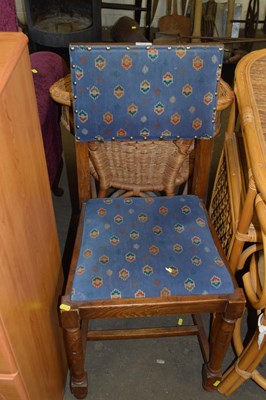 Lot 871 - An oak framed dining chair