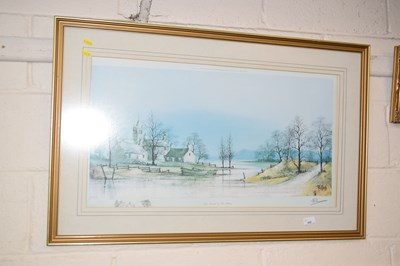 Lot 905 - Ron Folland The River Hamlet, coloured print