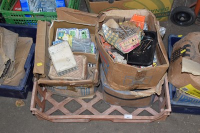 Lot 907 - One box of various nails, screws, garage...
