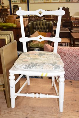 Lot 257 - A white painted bedroom chair