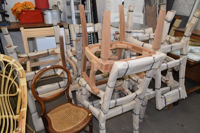 Lot 823 - Eight unfinished hardwood chair frames