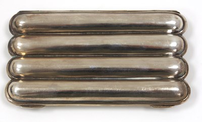 Lot 1 - A Victorian silver pocket cigar case of plain...