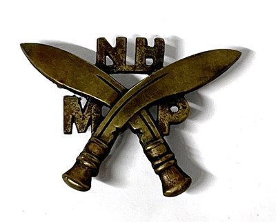 Lot 343 - Rare Naga Hills Military Police Cap Badge