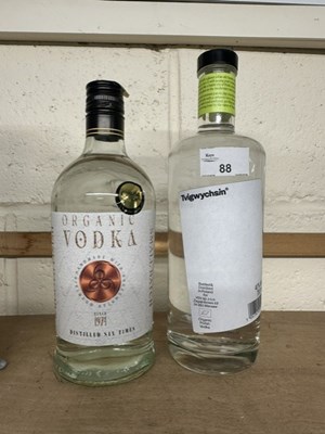 Lot 88 - Two bottles of Vodka: 1 bt Mountain Organic...