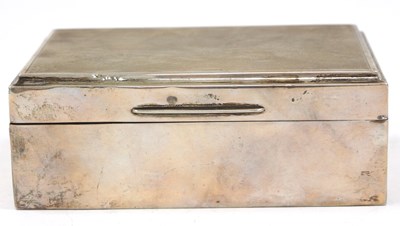 Lot 39 - A George VI silver table cigarette box of...