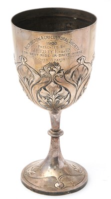 Lot 51 - An Art Nouveau silver presentation cup having...