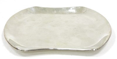 Lot 52 - A sterling silver Mexican dish of plain shaped...
