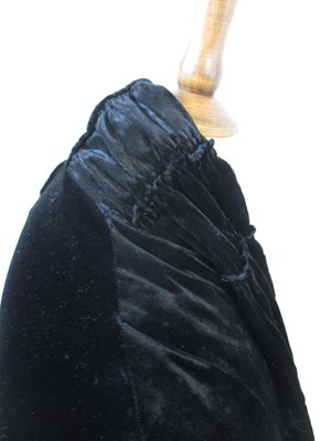 Lot 19 - A c.1940's black velvet jacket, with diamante...