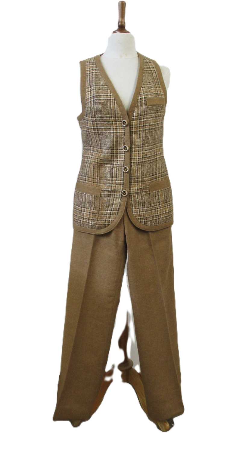 Lot 47 - A 1970's wool two piece by Bleu Marine Design,...