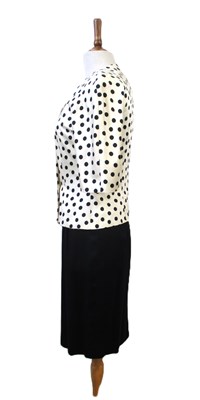 Lot 64 - Karl Lagerfeld: a 1980's black and cream shift...