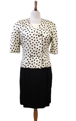 Lot 64 - Karl Lagerfeld: a 1980's black and cream shift...