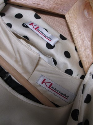 Lot 64 - Karl Lagerfeld: a 1980's black and cream shift...