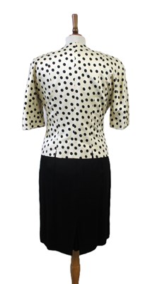 Lot 64 - Karl Lagerfeld: a 1980's black and cream shift...