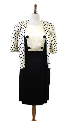 Lot 64 - Karl Lagerfeld: a 1980's black and cream shift...