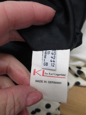 Lot 64 - Karl Lagerfeld: a 1980's black and cream shift...