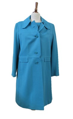 Lot 29 - A 1960's turquoise shift dress and matching...