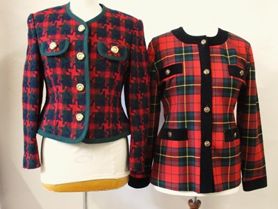 Lot 125 - Two 1980's tartan jackets, including a cropped...