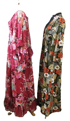 Lot 46 - Two maxi dresses: including a 1970's polyester...