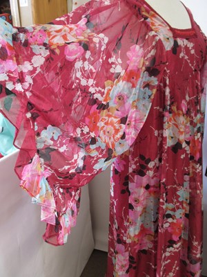Lot 46 - Two maxi dresses: including a 1970's polyester...