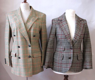 Lot 121 - Two tweed jackets: including a black, cream...