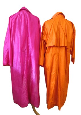 Lot 61 - Two 1980's duster coats, including a fuschia...