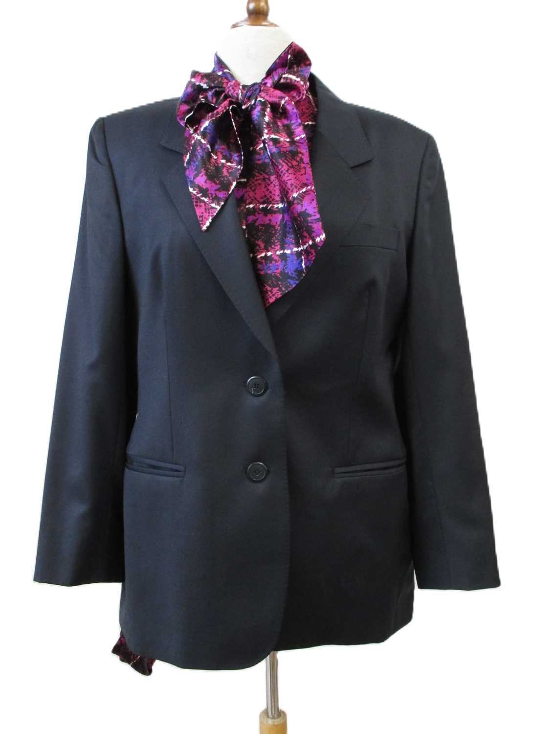 Lot 74 - Aquascutum: a black single breast jacket size...