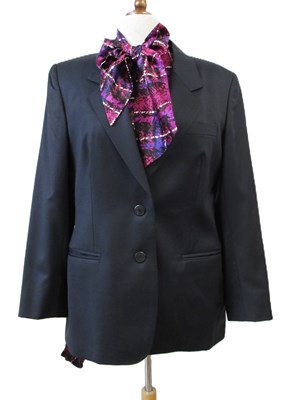 Lot 74 - Aquascutum: a black single breast jacket size...