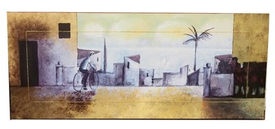 Lot 59 - Continental Contemporary, laminated oil on...